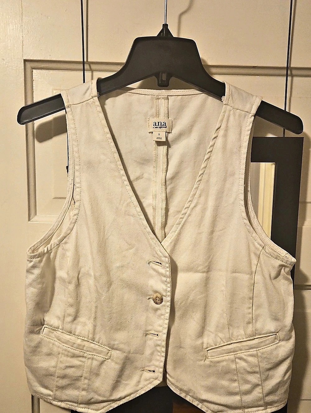 anna Utility Vest in Cream Like New